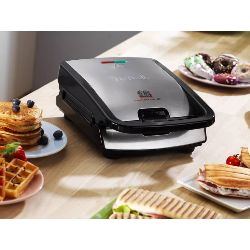 Tefal Snack Collection SW852D sviestmaižu gatavotājs 700 W Melns, Nerūsējošais tērauds