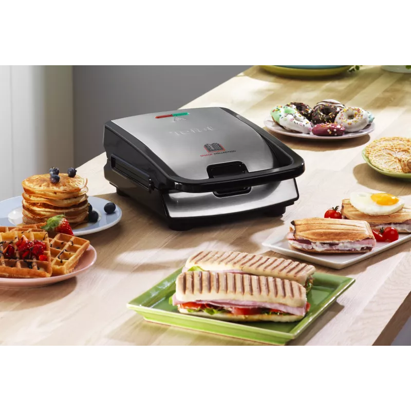 Tefal Snack Collection SW852D sviestmaižu gatavotājs 700 W Melns, Nerūsējošais tērauds