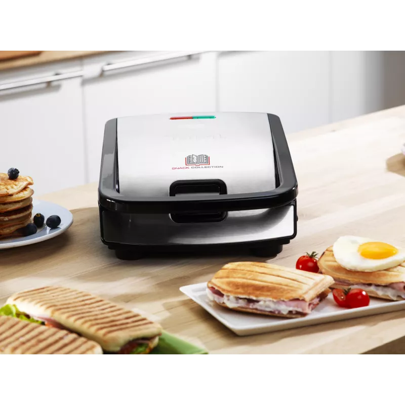 Tefal Snack Collection SW852D sviestmaižu gatavotājs 700 W Melns, Nerūsējošais tērauds