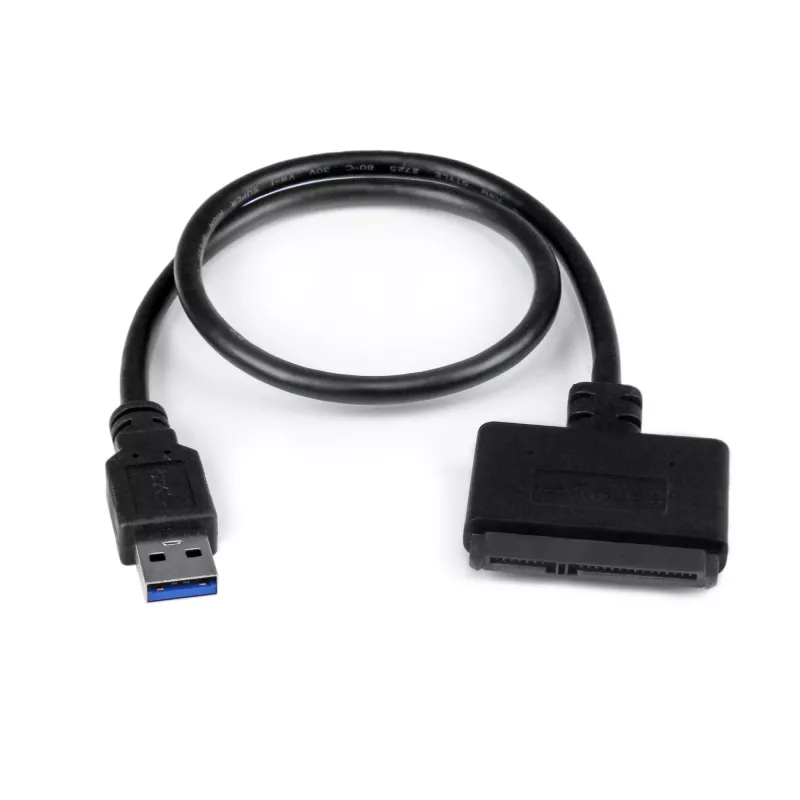 StarTech.com SATA uz USB kabelis ar UASP, melns, 6 Gbit/s, CE, FCC, 0–60 °C, -10–70 °C, 49 mm