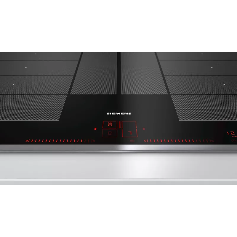 Siemens EX845LYC1E plīts Melna, Nerūsējošais tērauds Iebūvējama zonu indukcijas plīts 4 zonu(-as)