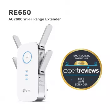 TP-Link RE650 tīkla paplašinātājs Tīkla raidītājs Balts 10, 100, 1000 Mbit/s