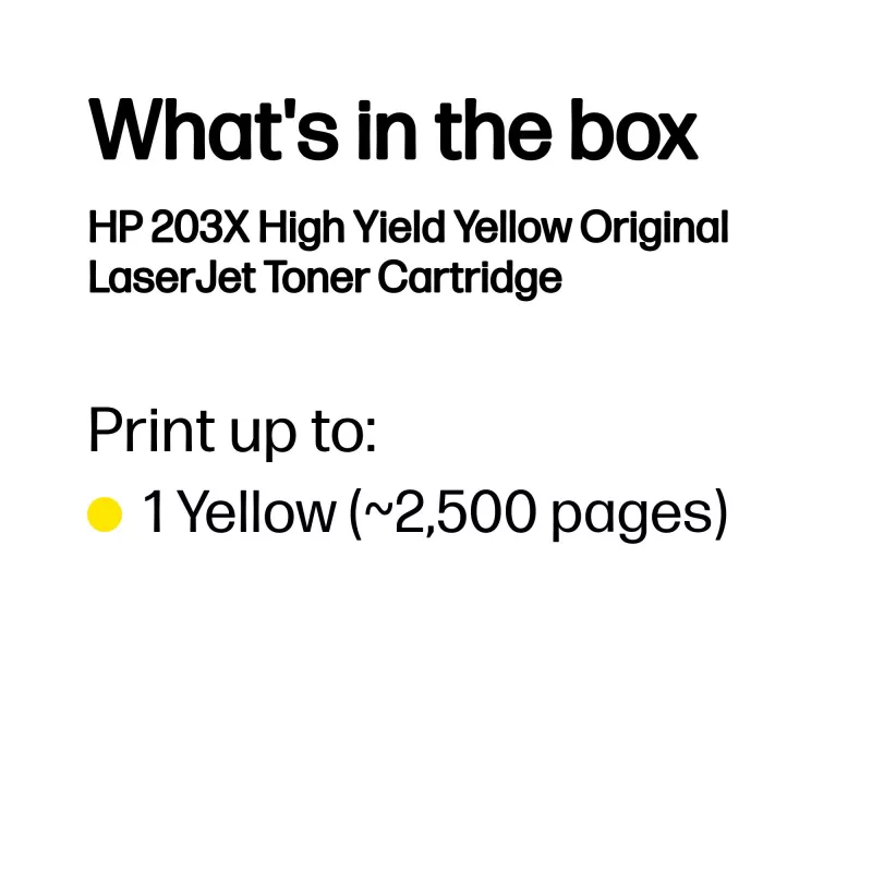 HP LaserJet 203X augstas ražības dzeltenā oriģinālā tonera kasetne