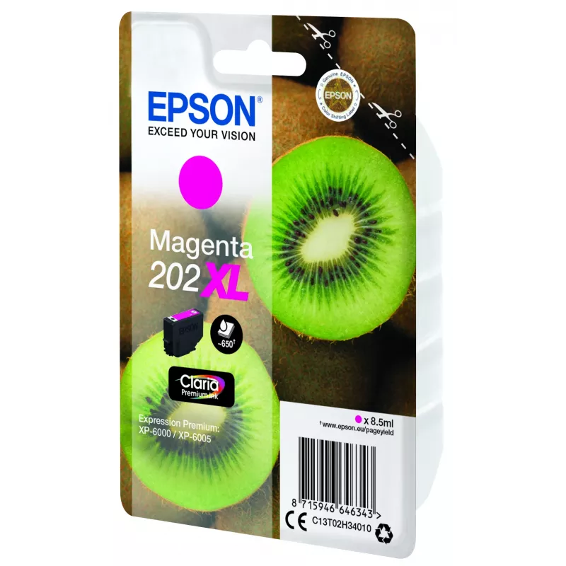 Epson Kiwi Singlepack fuksīna 202XL Claria Premium Ink