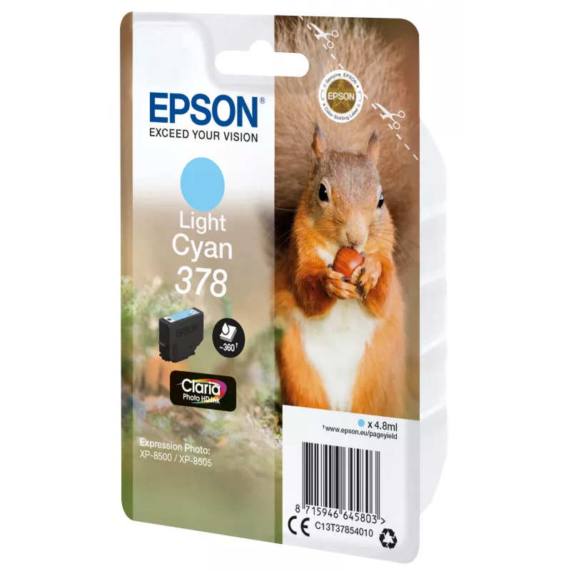 Epson Squirrel Singlepack Gaiši zilā 378 Claria Photo HD tinte