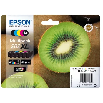 Epson Kiwi Multipack 5 krāsas 202XL Claria Premium tinte