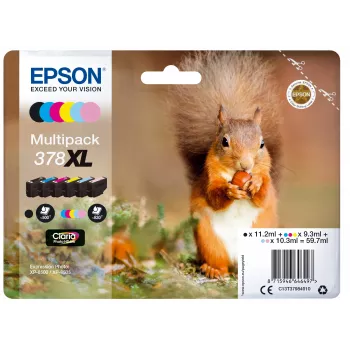 Epson Squirrel Multipack 6 krāsas 378XL Claria Photo HD Tinte