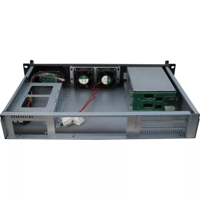Servera korpuss Inter-Tech 1.5U-1528L Rack Melns