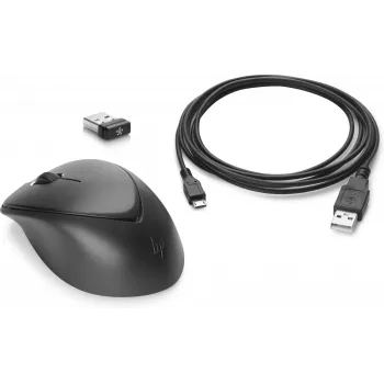HP bezvadu premium pele, simetriska, lāzera, RF bezvadu, 1200 DPI, melna