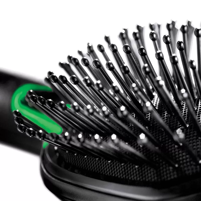 Paddle hairbrush BRAUN BR710 for adults, Melns and zaļa, 175 g