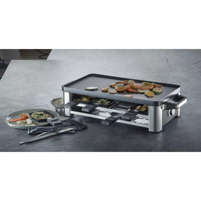 WMF Lono 0415040011 rakletes grils 8 personām 1500 W melns, hromēts