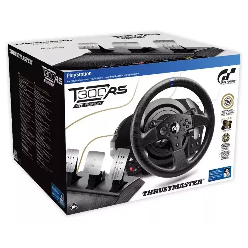 Thrustmaster T300 RS GT Melns Stūres rats + pedāļi Analogie / Digitālie PC, PlayStation 4, PlayStation 5, Playstation 3