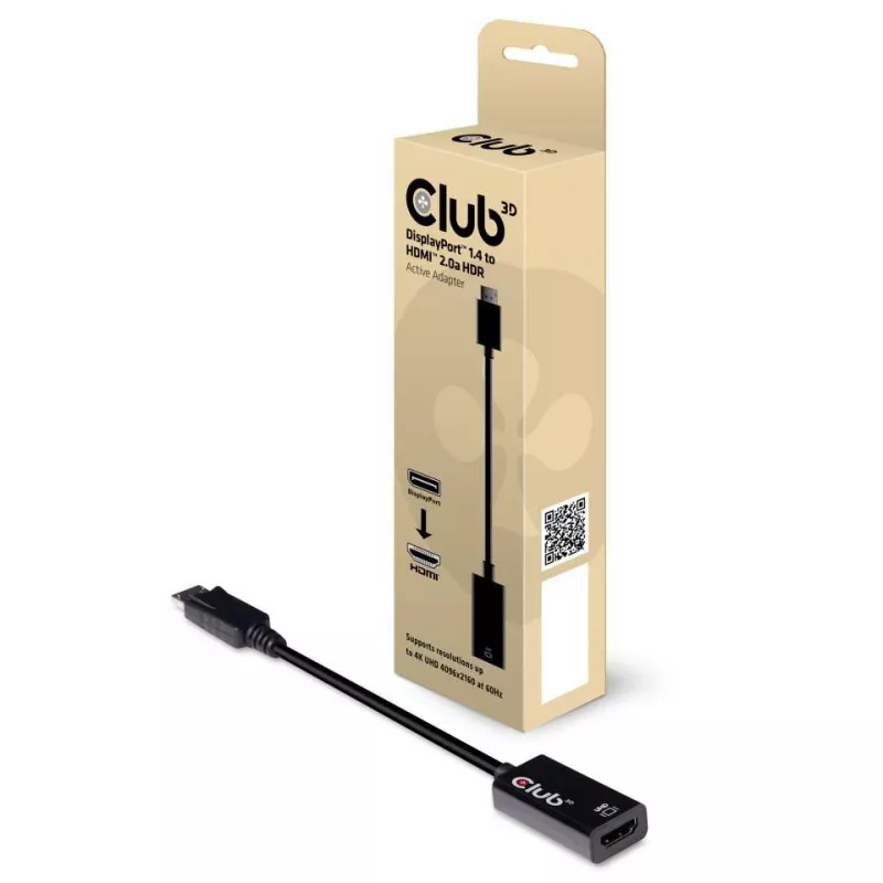 Aktīvais adapteris DisplayPort 1.4 uz HDMI 2.0b CLUB3D CAC-1080