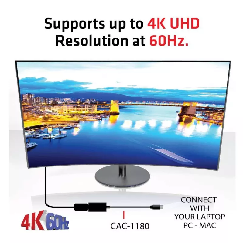 CLUB3D Mini DisplayPort 1.4 uz HDMI 2.0b HDR aktīvais adapteris