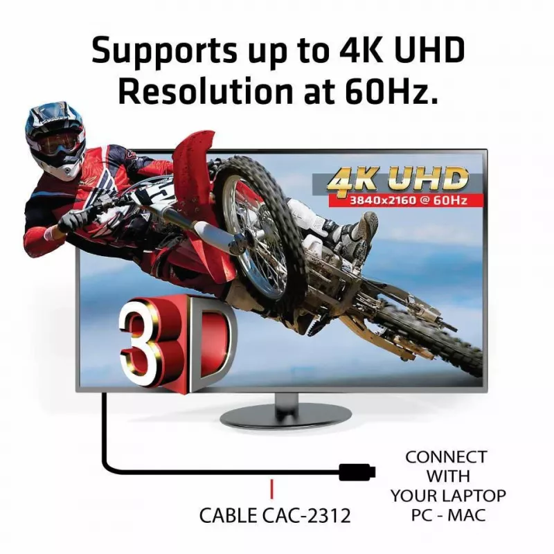 CLUB3D HDMI 2.0 4K60Hz UHD kabelis 5m/16.4ft