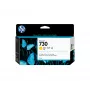 HP 730 130-ml dzeltena DesignJet tintes kasetne, HP DesignJet T1700 printeru sērija, Termiskā tintes druka, Dzeltena, Singapūra, 202 mm, 129 mm