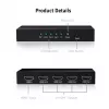 CLUB3D HDMI™ 4K@60Hz UHD sadalītājs ar maiņstrāvas barošanu, 4 porti