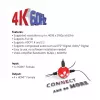 CLUB3D HDMI™ 4K@60Hz UHD sadalītājs ar maiņstrāvas barošanu, 4 porti