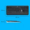 Bezvadu tastatūras un peles komplekts Logitech MK540 Advanced — pilna izmēra QWERTY tastatūra, USB uztvērējs, ASV izkārtojums, ergonomiska pele, melns/balts