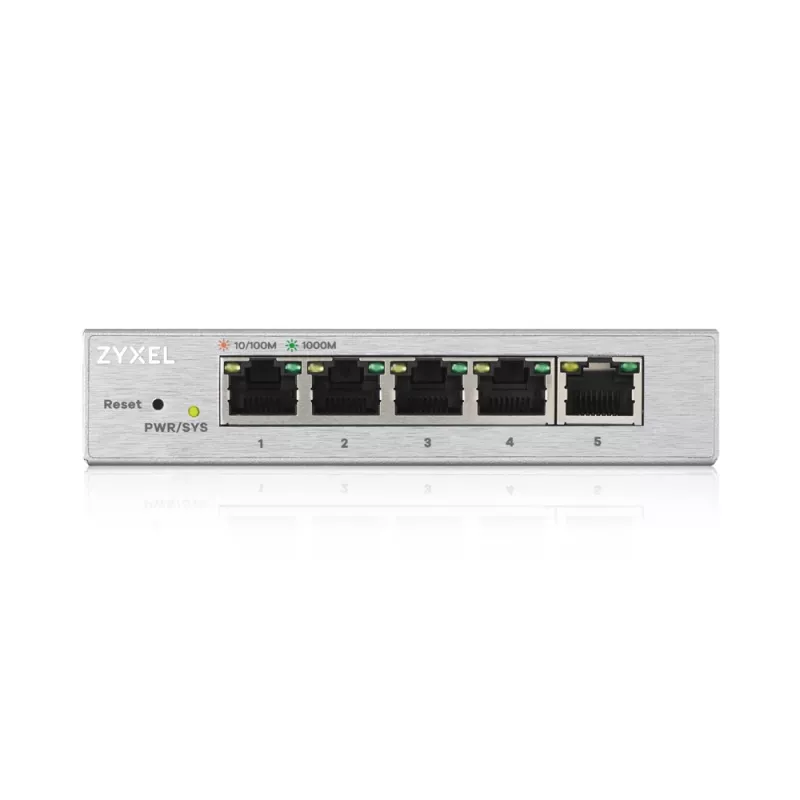 Zyxel GS1200-5 Pārvaldāms Gigabitu Ethernet (10/100/1000) Sudrabs