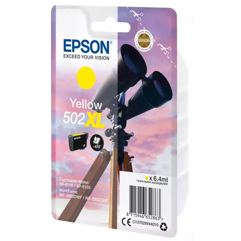 Tintes kasetne EPSON 502XL Dalekohled Yellow C13T02W44010