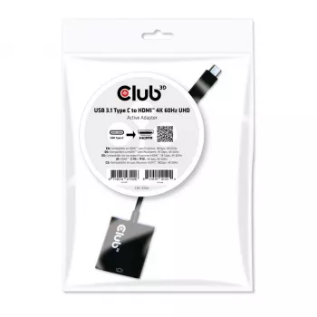 USB 3.1 Type C uz HDMI 2.0 UHD 4K 60Hz aktīvais adapteris CLUB3D CAC-2504