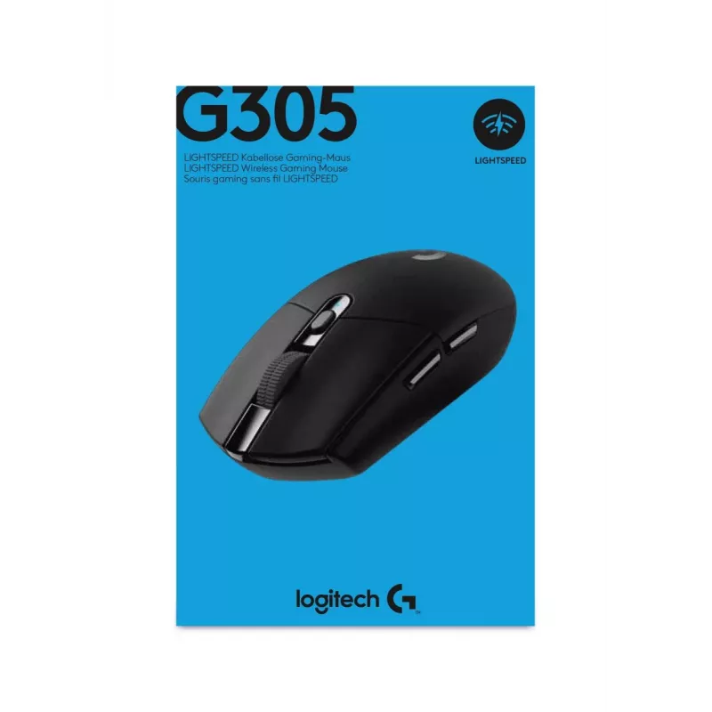 LOGITECH G305 Lightspeed bezvadu spēļu pele, melna, Eer2