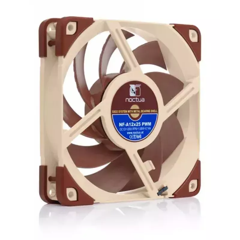 Noctua ventilators NF-A12x25 PWM 120 mm, 12 V, PWM, 2000 RPM maks., 102.1 m³/h, 22.6 dB