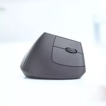 Ergonomiska bezvadu pele Logitech MX Vertical, MX Vertical, 4000 DPI, RF bezvadu + Bluetooth, labai rokai, Graphite, biroja lietošanai