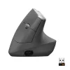 Ergonomiska bezvadu pele Logitech MX Vertical, MX Vertical, 4000 DPI, RF bezvadu + Bluetooth, labai rokai, Graphite, biroja lietošanai