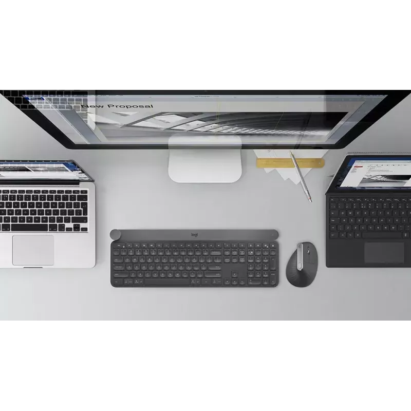Ergonomiska bezvadu pele Logitech MX Vertical, MX Vertical, 4000 DPI, RF bezvadu + Bluetooth, labai rokai, Graphite, biroja lietošanai