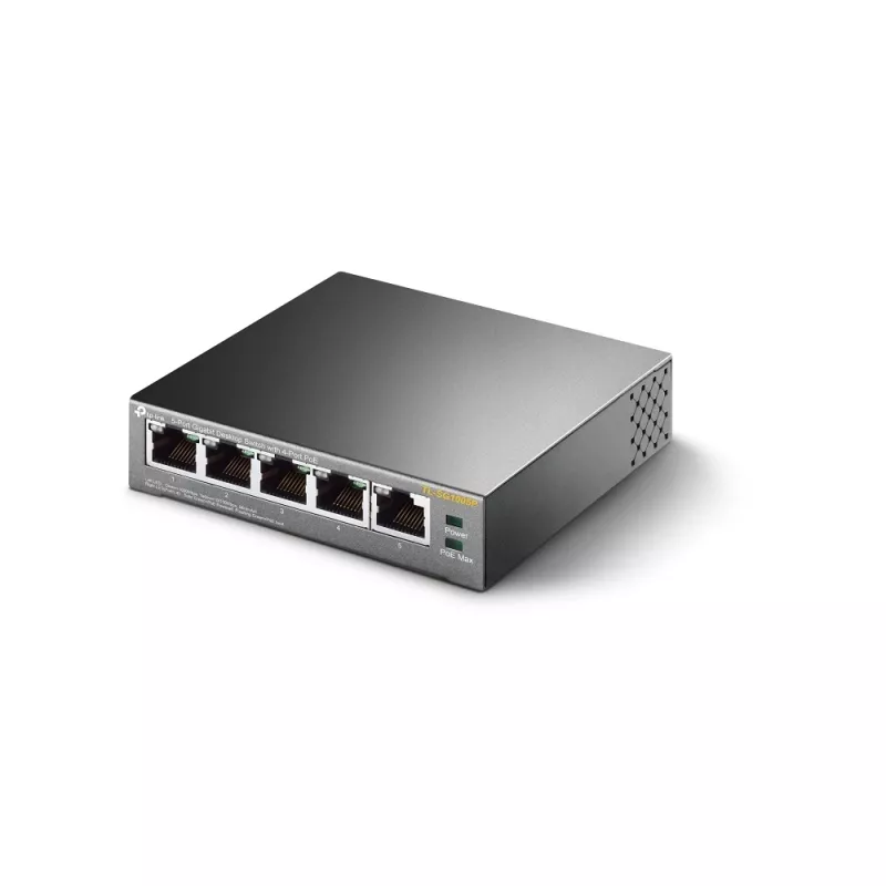 TP-Link 5 portu gigabitu galda datora PoE slēdzis ar 4 portiem, nevadāms, Gigabit Ethernet (10/100/1000), Power over Ethernet (PoE)