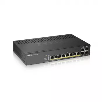 Zyxel GS1920-8HPV2 pārvaldāms Gigabit Ethernet (10/100/1000) Power over Ethernet (PoE) slēdzis, melns