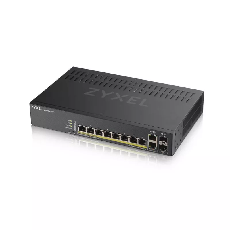 Zyxel GS1920-8HPV2 pārvaldāms Gigabit Ethernet (10/100/1000) Power over Ethernet (PoE) slēdzis, melns