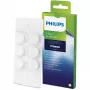 Philips CA6704/10 kafijas eļļas noņemšanas tabletes efektīvi tīra kafijas automātus, noņemot kafijas eļļas un atlikumus. Katrā iepakojumā ir 6 tabletes, kopējais svars 100 g.