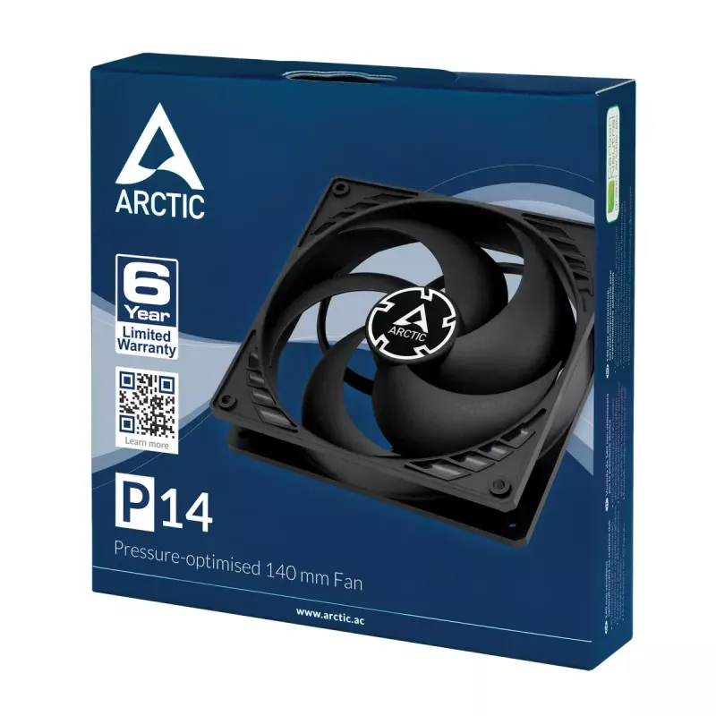 ARCTIC P14 – spiedienam optimizēts 140 mm ventilators
