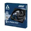 ARCTIC P14 PWM PST Spiediena optimizēts 140 mm ventilators ar PWM PST