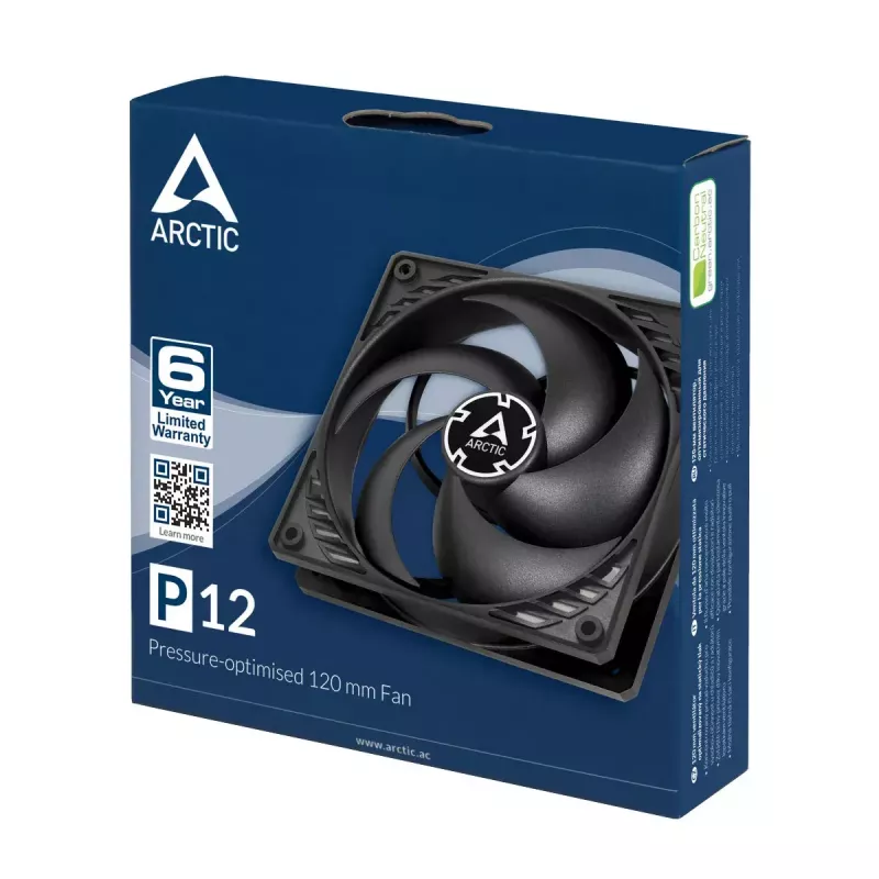ARCTIC P12 - Spiedienam optimizēts 120 mm ventilators