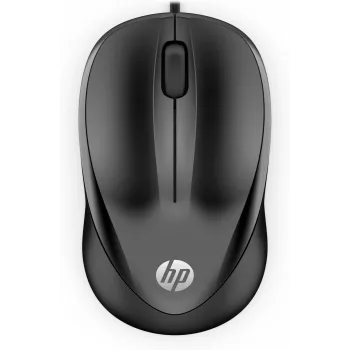 HP Wired Mouse 1000, abpusējs, USB Type-A, 1200 DPI, melns