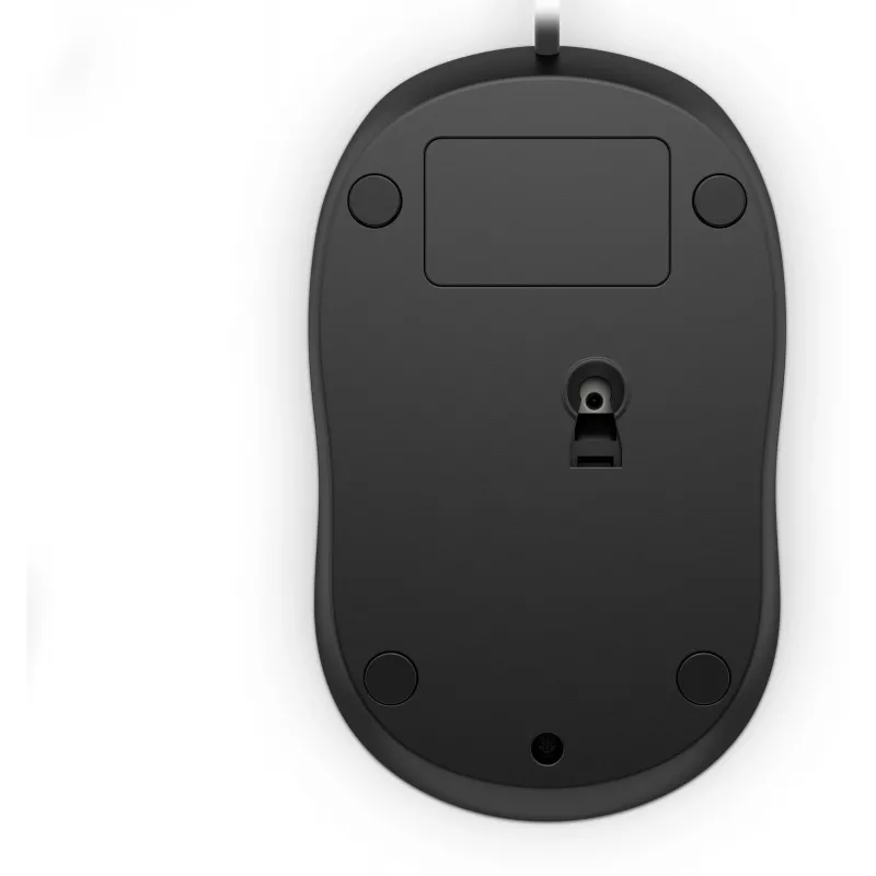 HP Wired Mouse 1000, abpusējs, USB Type-A, 1200 DPI, melns