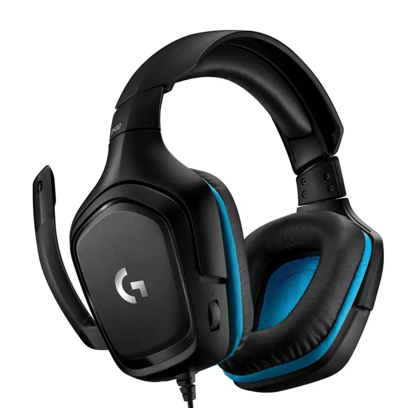 LOGITECH G432 - USB / 3.5mm - game austiņas - 7.1 Surround - zilas