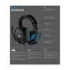 LOGITECH G432 - USB / 3.5mm - game austiņas - 7.1 Surround - zilas