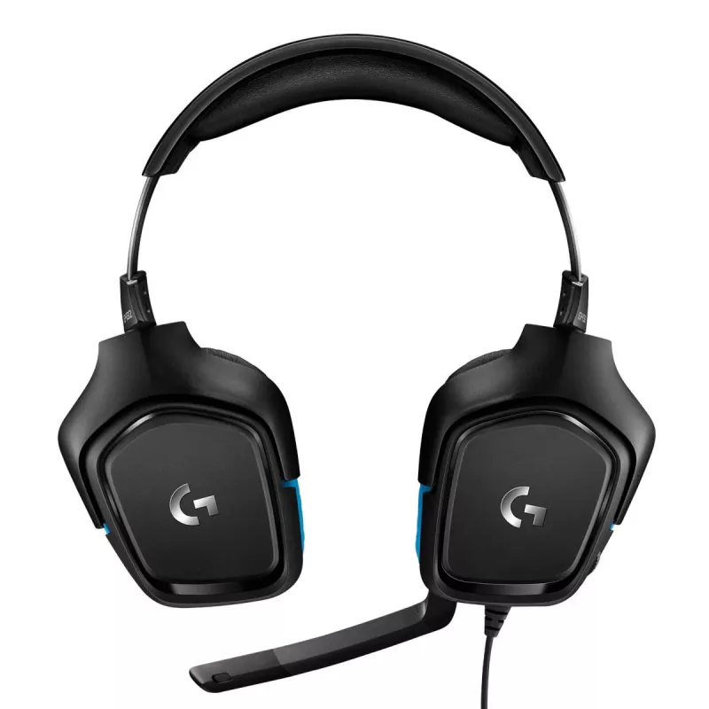 LOGITECH G432 - USB / 3.5mm - game austiņas - 7.1 Surround - zilas