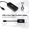 CLUB3D USB 3.2 Gen1 Type C uz RJ45 2.5Gbps adapteris