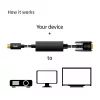 USB Type C to VGA Active kabelis M/M CLUB3D CAC-1512 5m