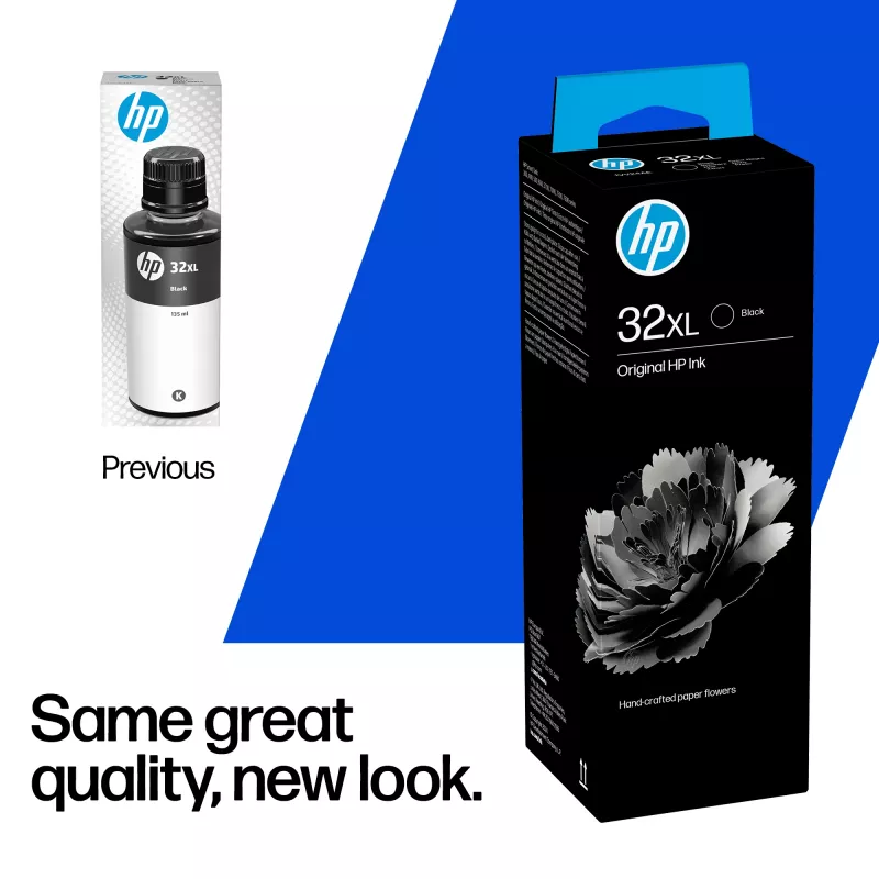 HP 32XL 135-ml melna oriģinālā tintes pudele, melna, Malaizija, 15 - 35 °C, 15 - 35 °C, 20 - 80%, 1 gab.