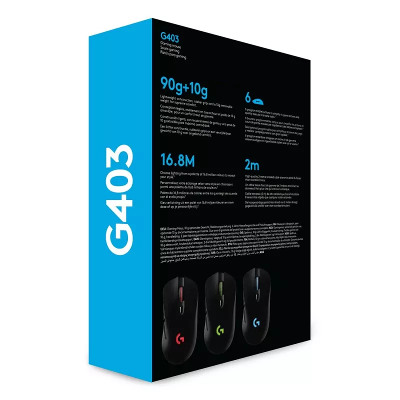 LOGITECH G403 Hero spēļu pele USB melna EWR2