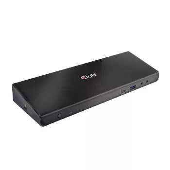 CLUB3D CSV-1562 ir USB3.2 Gen1 Type-C universāla trīskārša 4K30Hz uzlādes dokstacija ar DisplayLink® sertifikāciju. Universālā uzlādes dokstacija
