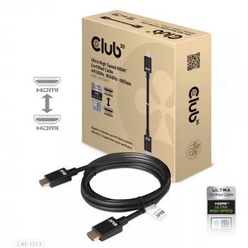CLUB3D īpaši ātrgaitas HDMI 4K120Hz, 8K60Hz kabelis 48Gbps M/M 3 m/ 9.84ft