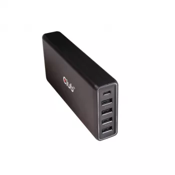 CLUB3D USB Type A un C lādētājs, 5 porti līdz 111 W